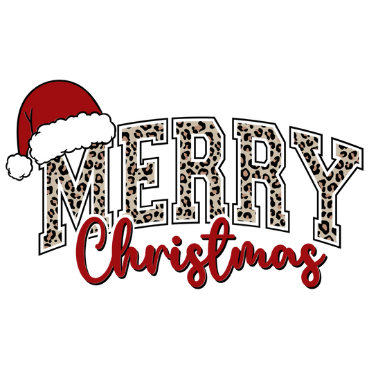 Merry Christmas Leopard Print
