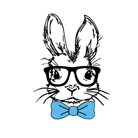 Bunny Blue Bowtie & Glasses