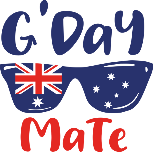 G'Day Mate & Australian Flag Glasses