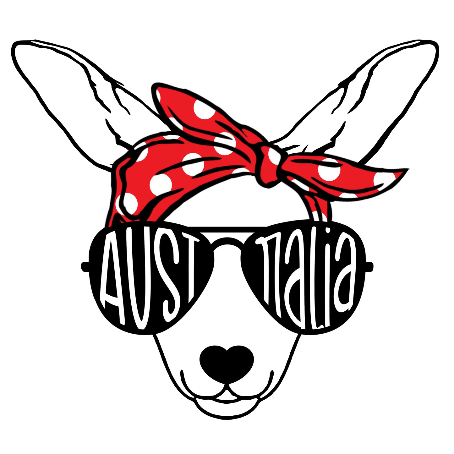 Kangaroo Red Bandana Glasses