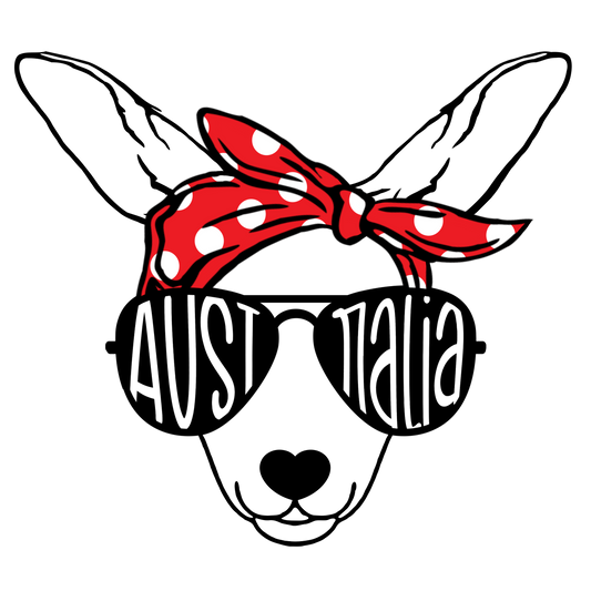 Kangaroo Red Bandana Glasses