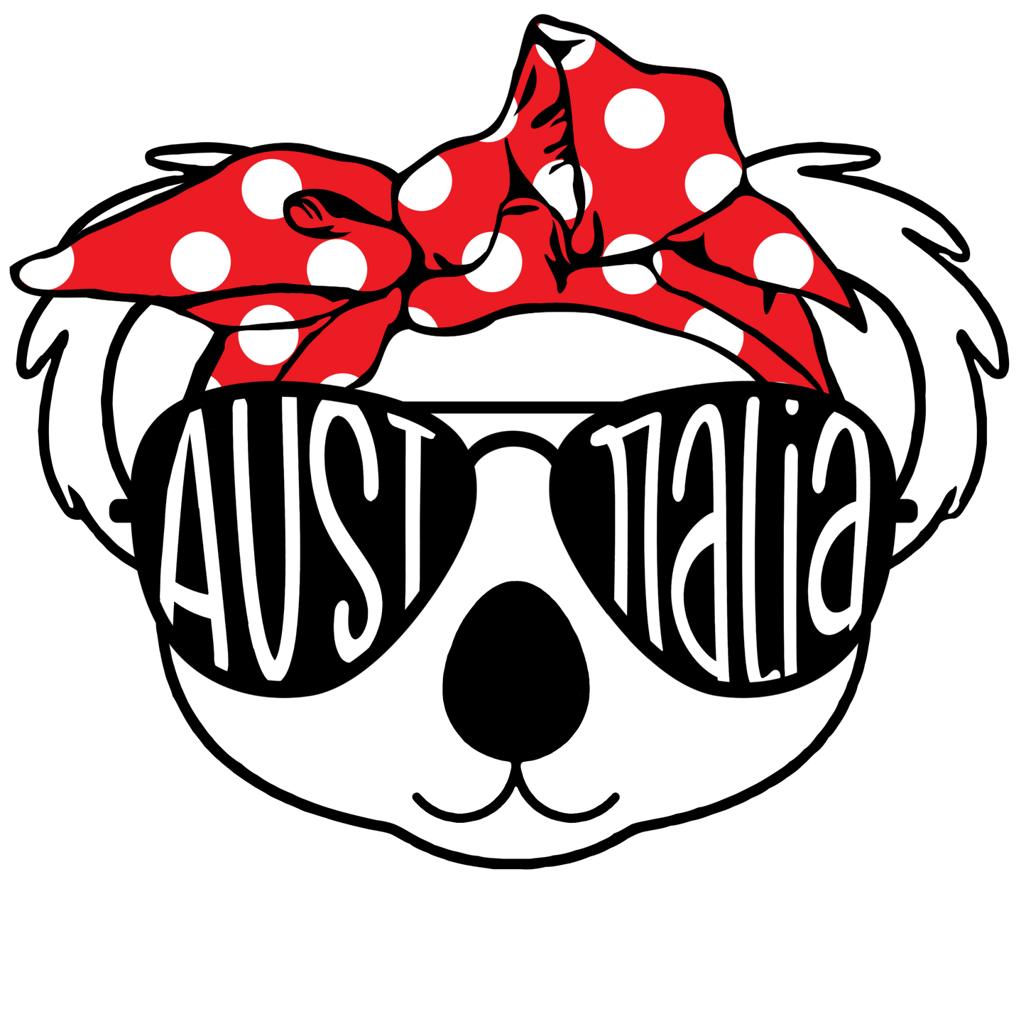 Koala Red Bandana Glasses