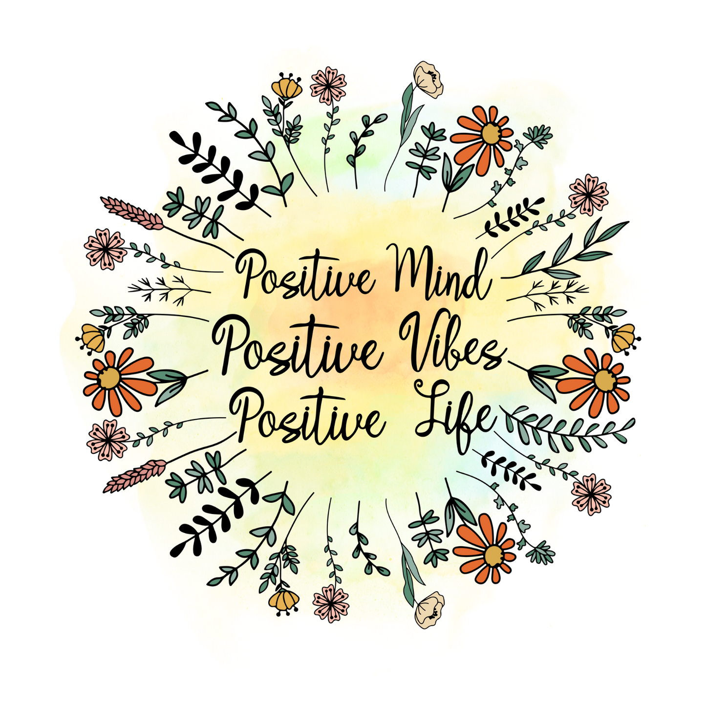 Positive Mind Positive Vibes Positive Life