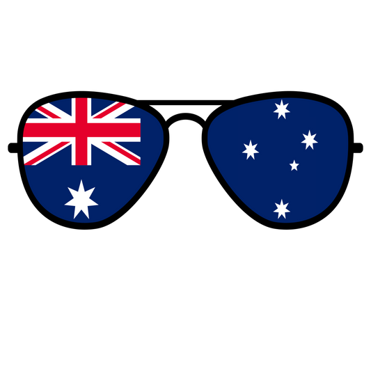 Australian Flag Glasses