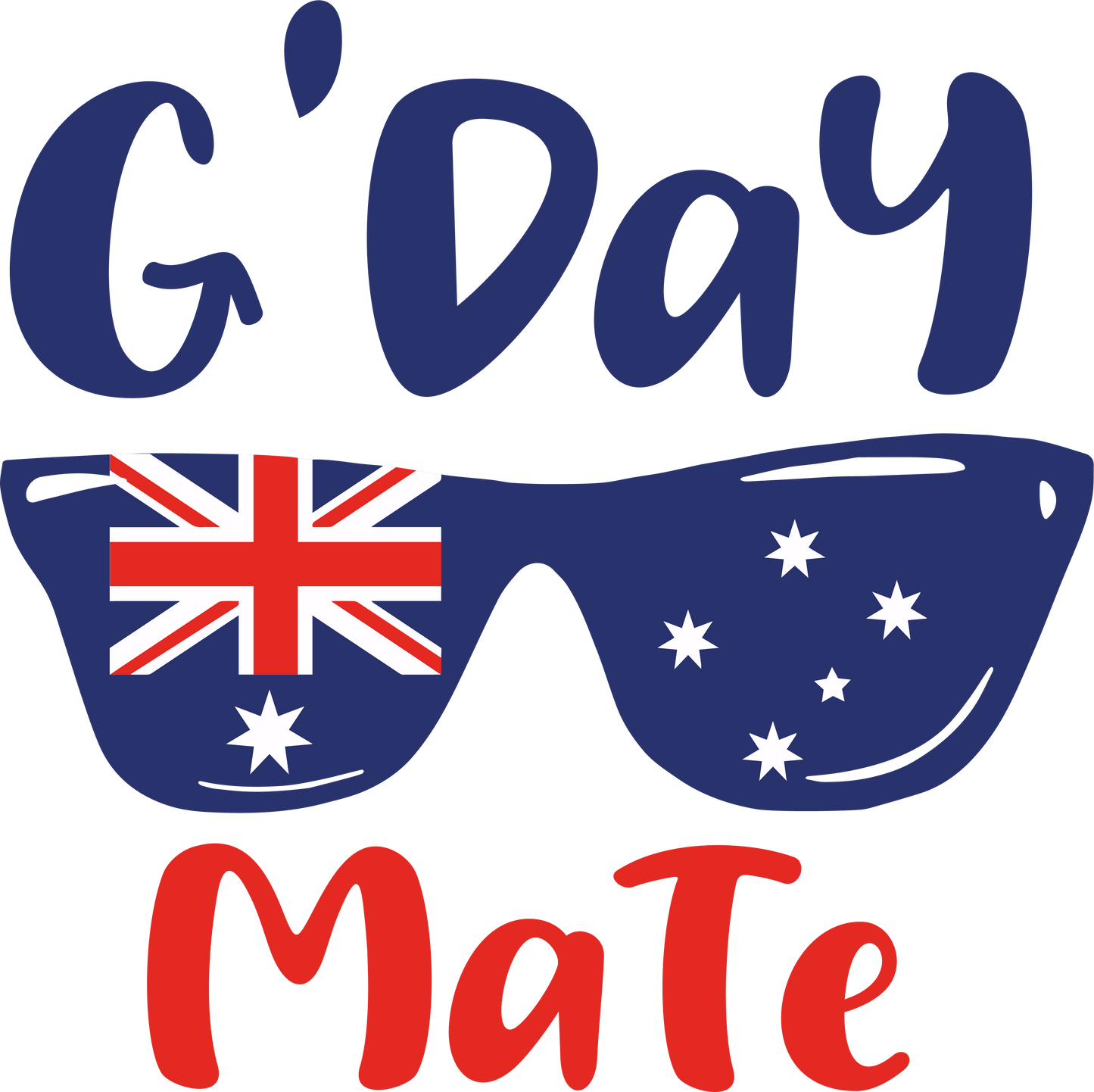 G'Day Mate & Australian Flag Glasses